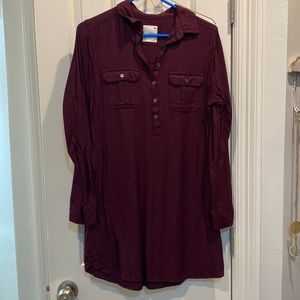 One Piece Maroon Dress